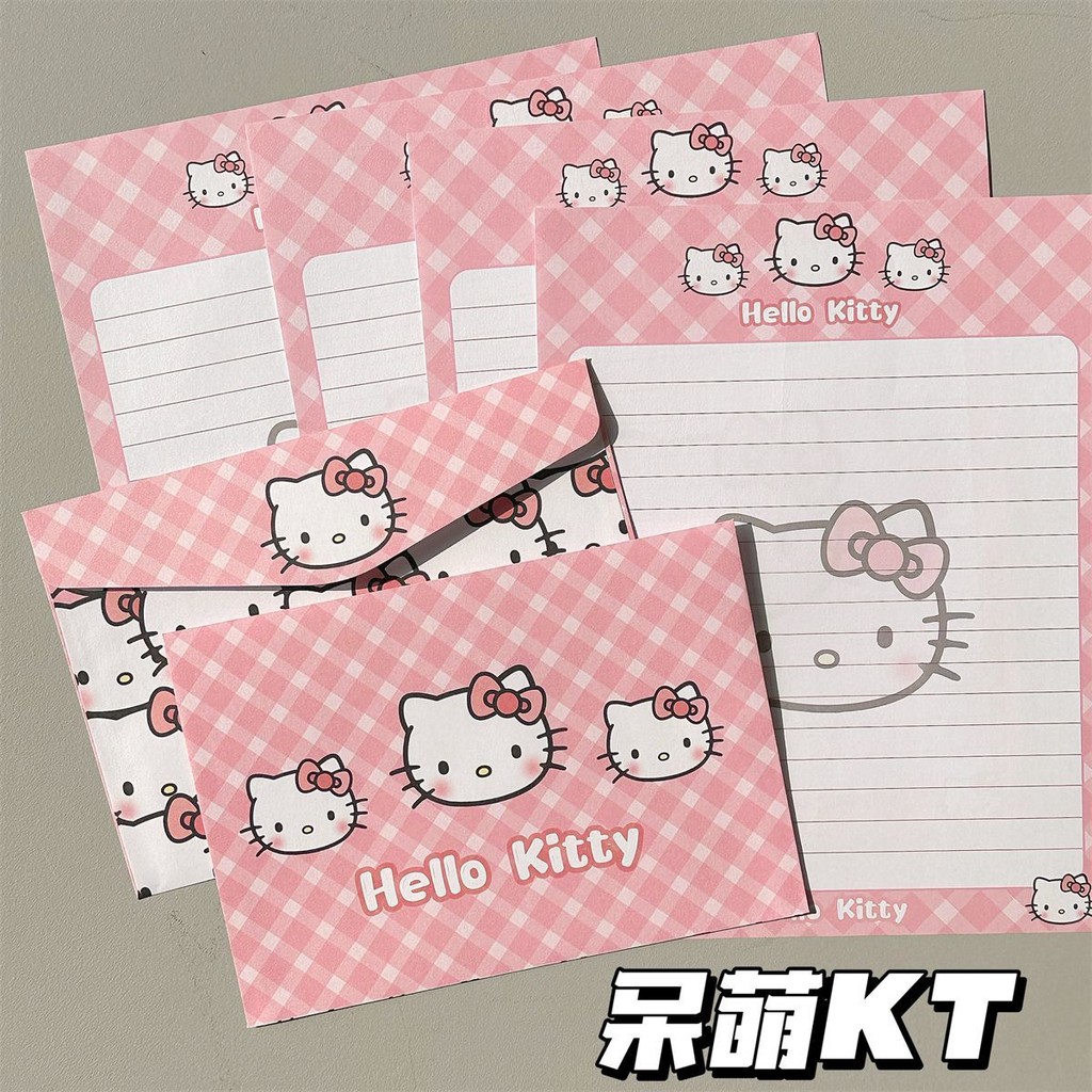 kt猫Baoxin纸可爱卡纸手书蒂高ดนตรีดนตรีซีล卡通用Katieแมวซองกระดาษจดหมายกระดาษแข็งน่ารักลายมือ sijifacai888.my20251