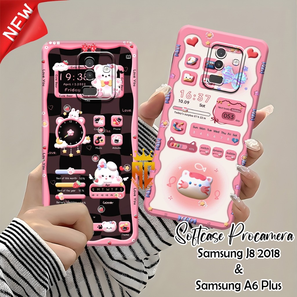 Softcase SAMSUNG J8 2018 / SAMSUNG A6 PLUS - Fashion Case Cute Pinky Motif - Beautiful Case - Aesthe