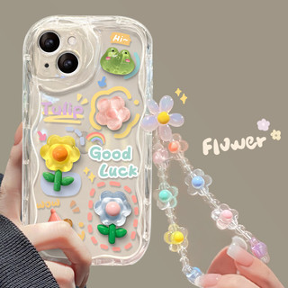 เคสไอโฟนสวยๆ สําหรับ iPhone 7 8 11 12 13 14 15 Pro Max X XR XS Max 14 15 7 8 Plus เคส+ 3D DIY ตุ๊กตา+Bracelet TPU Case