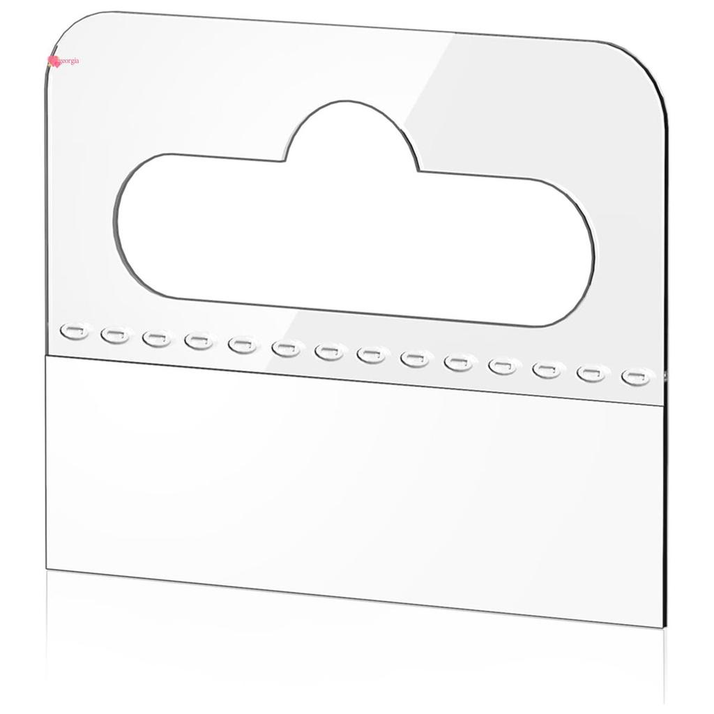 gorg33Hang Tabs, 200 ชิ้น Clear Sticky แขวนแท็บ Slot Hole Self กาวพลาสติกแขวนแท็ก, 4.5 X 3.5 ซม.โปร่