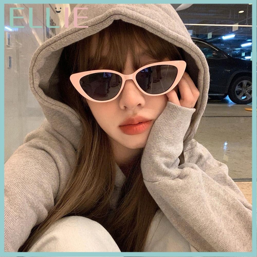 ELLIE แว่นกันแดด UV400 สไตล์วินเทจ ก้านเล็กสำหรับผู้หญิง
