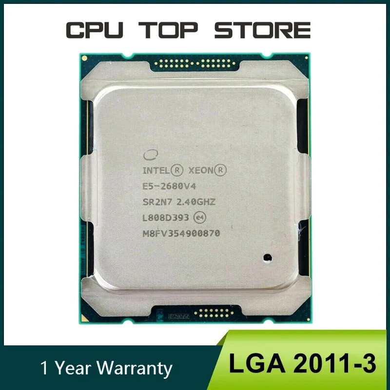 Intel to Strong E5 2680 V4 2680V4 โปรเซสเซอร์ 2.4 GHz 14 Core 120W LGA 2011-3 ช่อง