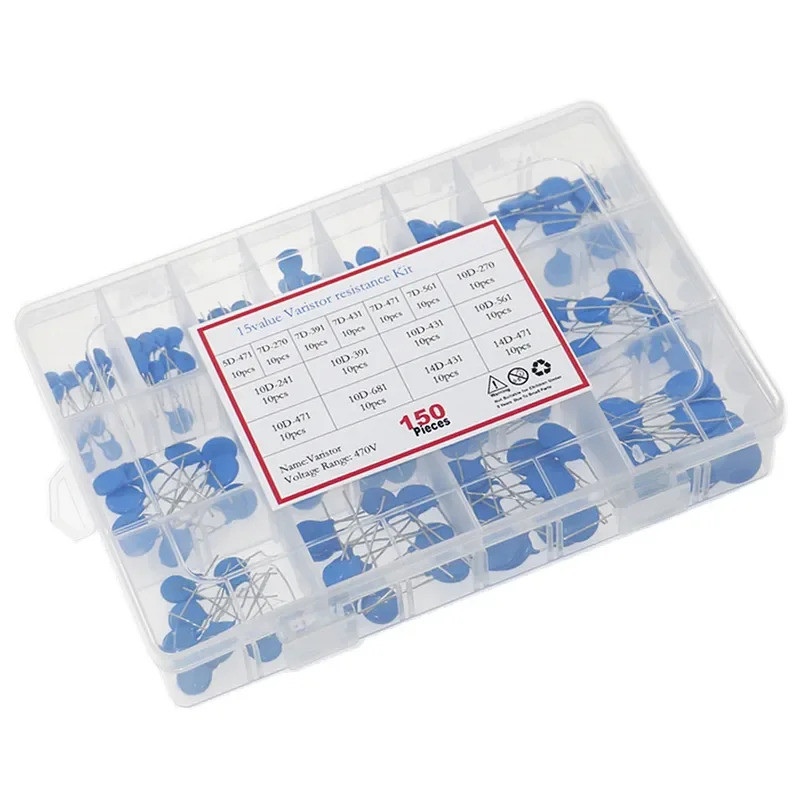 150pcs 15value x 10pcs Vartor Resistor ชุดสารพัน 5D471K 7D471K 7D431K 10D471K 10D431K 10D391K 14D471