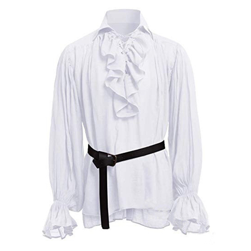เสื้อยืดแขนยาว คอสเพลย์ Renaissance Pirate 18th Century Duke สําหรับผู้ชาย