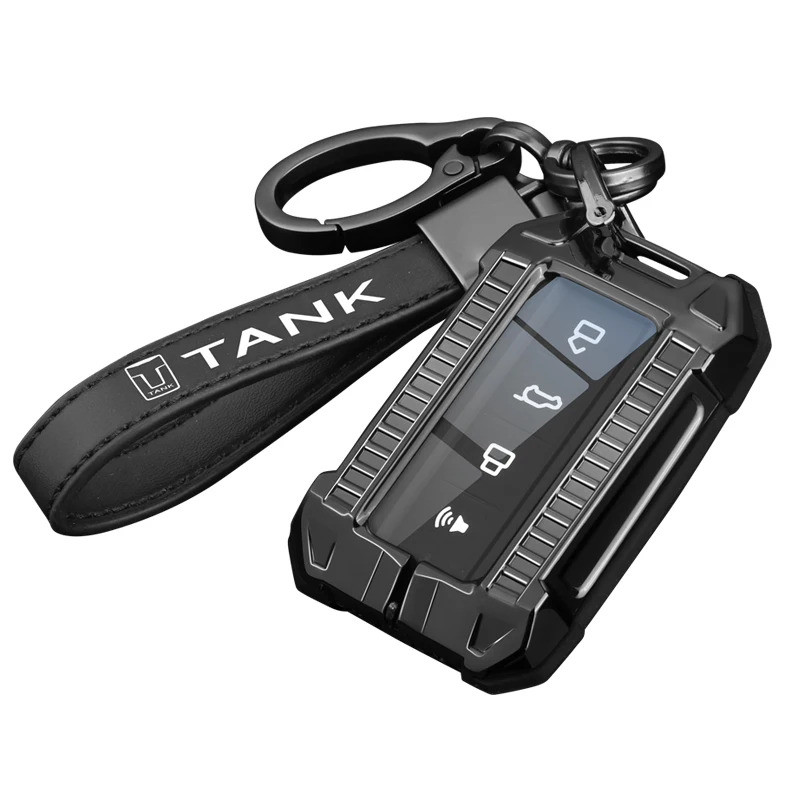 Great Wall รถ GWM WEY ถัง 300 500 ถัง 300 รีโมทคอนโทรล Key Shell โลหะผสมและวัสดุซิลิโคนฝาครอบกุญแจรถ