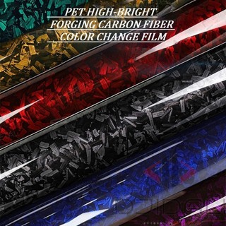 High Quality PET Forged Carbon Fiber Car Wrap Vinyl Self Adhesive Waterproof Body Sticker Motorcycle Auto Tuning Film