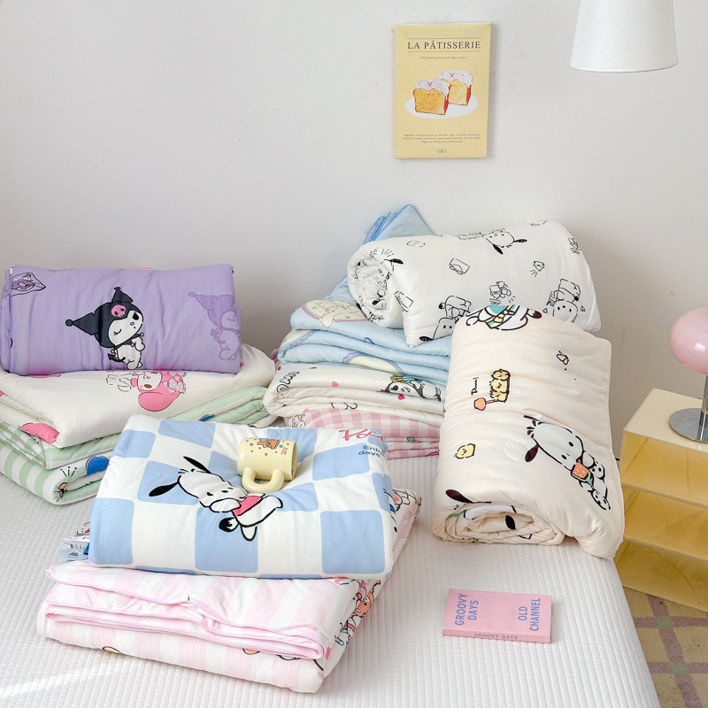 Sanrio Summer Cool Quilt Class a Maother Infant Grade Kuromi การ์ตูนเด็กอนุบาลผ้านวมฤดูร้อนนุ่มเครื่