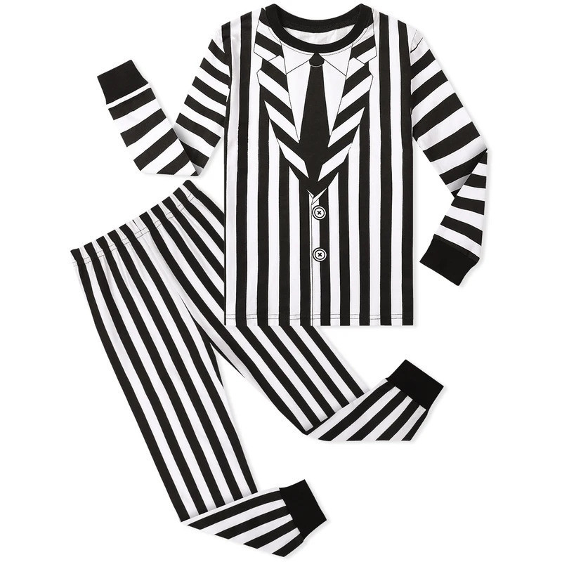 เด็กชายชุดนอนเด็กชุดเด็กวัยหัดเดินสุภาพบุรุษลาย Pjs Carnival คอสเพลย์เครื่องแต่งกายของขวัญปีใหม่ ชุด