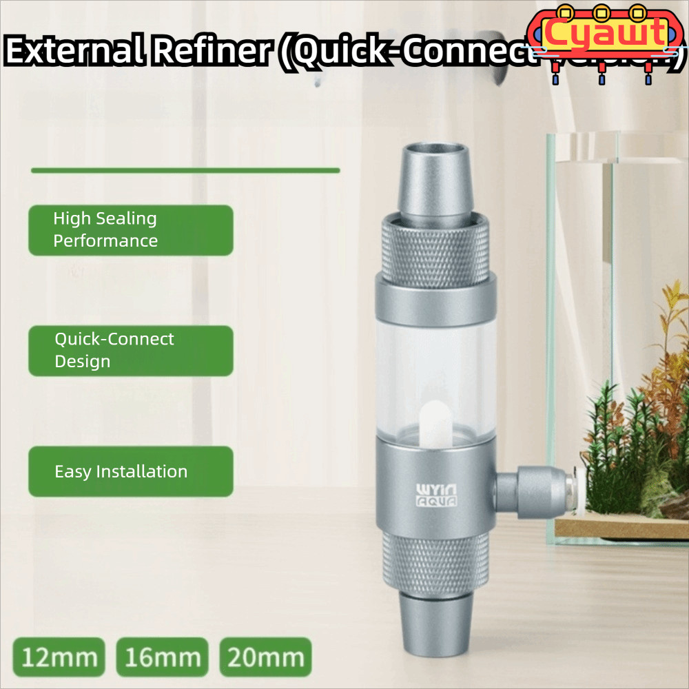 CYAWT CO2 เครื่องพ่นยาภายนอก, Anti Reflux Observable Aquarium CO2 Diffuser, ถังปลา CO2 อุปกรณ์เสริม 
