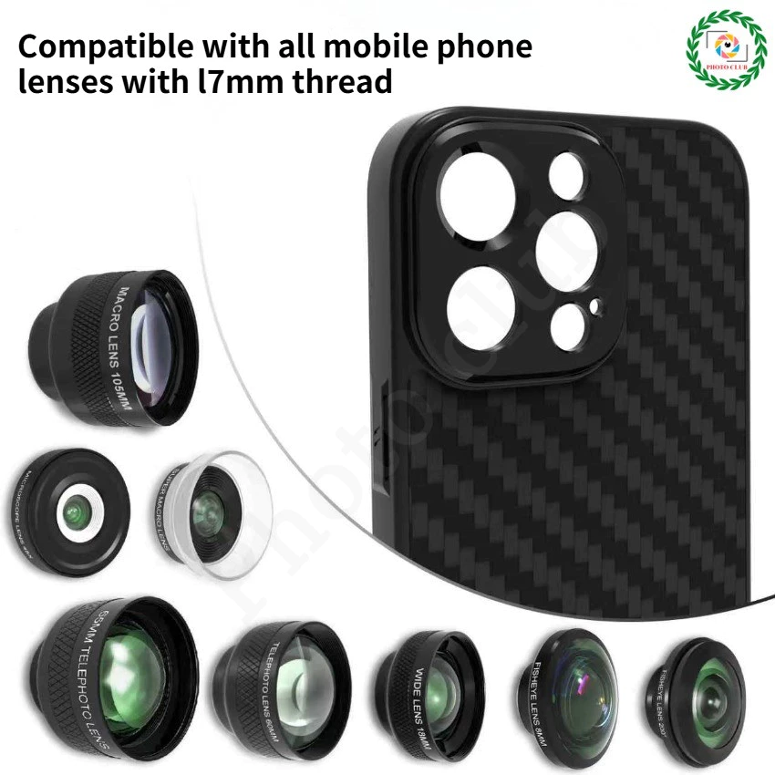เคสคาร์บอนไฟเบอร์ รองรับเลนส์ 17 มม. สำหรับ iPhone 17 Pro Max/17 Pro/17 thumbnail 4