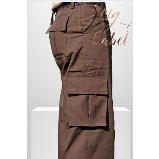 PDL kempol cargo Scout Pants (6 กระเป๋า) Junior High School - High School Scout กางเกงเจาะวัสดุ