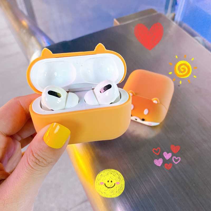 สําหรับ Airpods Pro 3D น่ารักการ์ตูน Shiba Inu Dog Soft Earpods