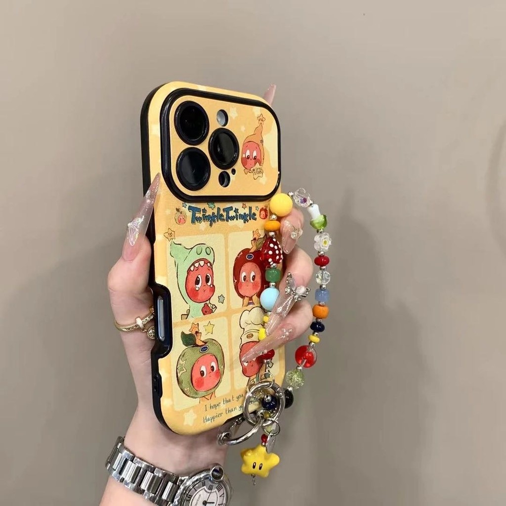 หน้าต่างขนาดใหญ่เก้าตารางรูปดาวรูปตุ๊กตาเคสโทรศัพท์ + เคสโทรศัพท์เชือกเส้นเล็กเหมาะสําหรับ ไอโฟน 17 16 15 14 มือโปร สูงสุด โชป้องกันป้องกันการตกนุ่มกลับ โควิด กล้อง