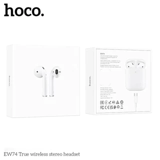 HOCO EW74 คือหูฟังไร้สายแบบ (TWS) ที่ใช้การเชื่อมต่อผ่าน บลูทูธ 5.4 มีดีไซน์แบบกึ่งอินเอียร์ (semi-in-ear)