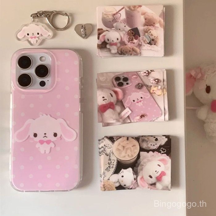 เคสโทรศัพท์ เหมาะสําหรับ iPhone 7 8 X XS XR XSMAX 11 12 13 14 15 16 17 Pro max Plus Air Polka Dot ขนมกระต่ายกันกระแทกกันกระแทกกันกระแทกเคสรวมทุกอย่าง 49D9