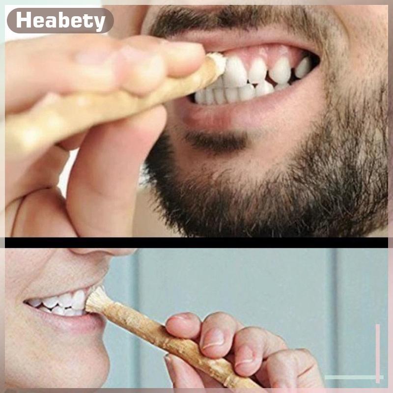 [ Heabety] 1 ชิ้นแบบพกพาแปรงสีฟัน Miswak ธรรมชาติแบบดั้งเดิมฟัน Whitener & คู่มือฟัน Care Stick สําห