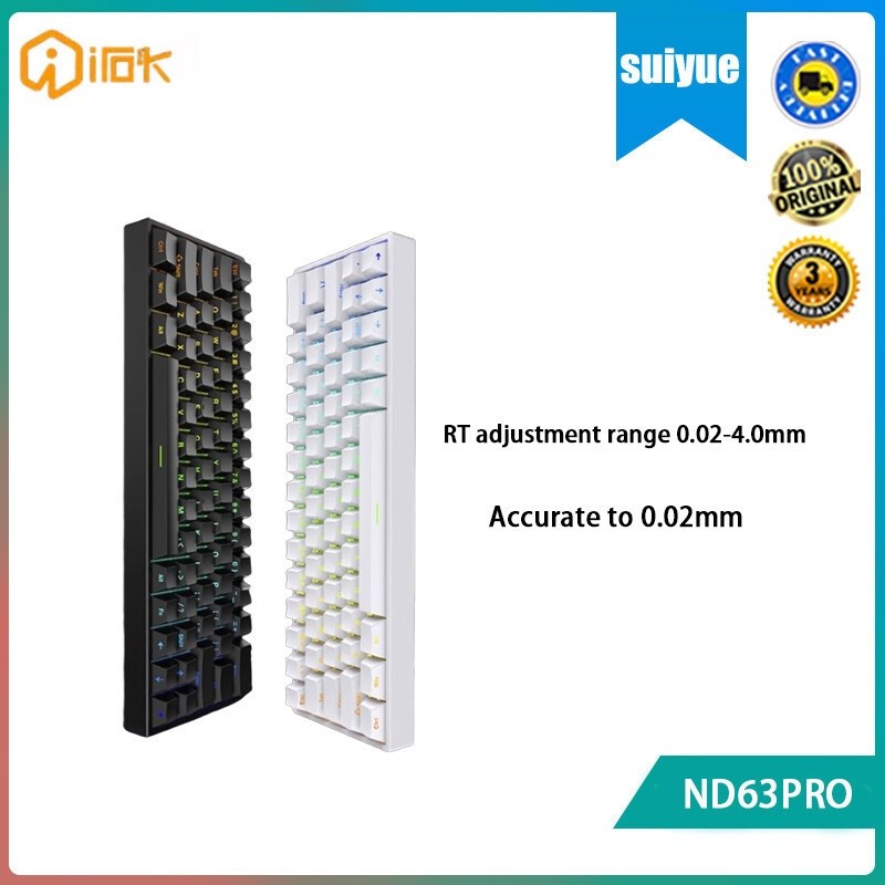 Irok ND63 PRO Magnetic axis mechanical keyboard 0 dead zone hot swappable RGB gaming 0.02mm class SO