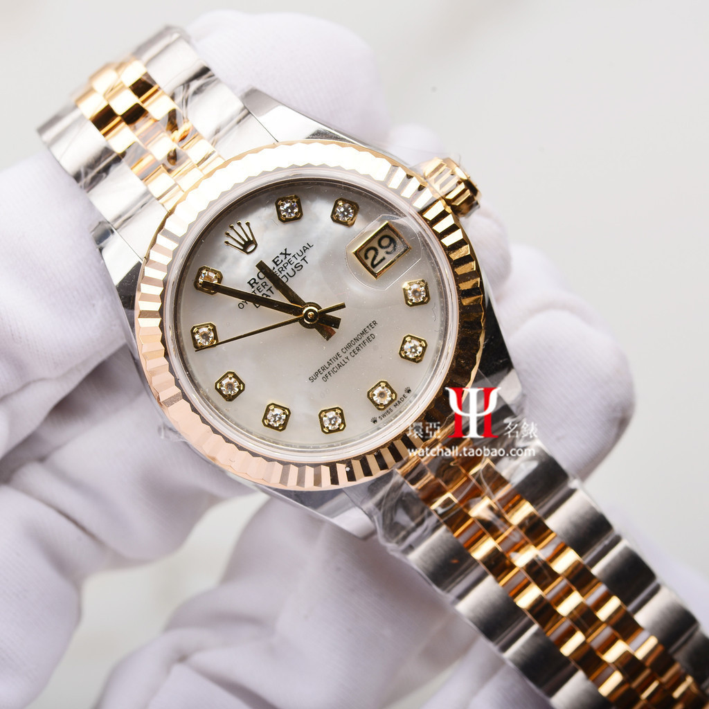 ROLEX ROLEX Machinery 28mm ROLEX Fritillary Scale279173นาฬิกาผู้หญิง Diamond Log