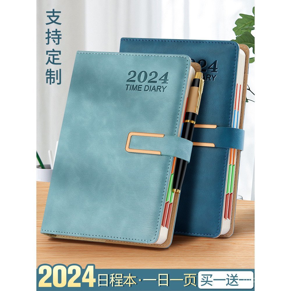 2025 Notepad Schedule Book Work Secretary นาฬิกาแบบพกพาการ์ด 2024 Plan Strap ปฏิทินวินัยในตนเอง Seco