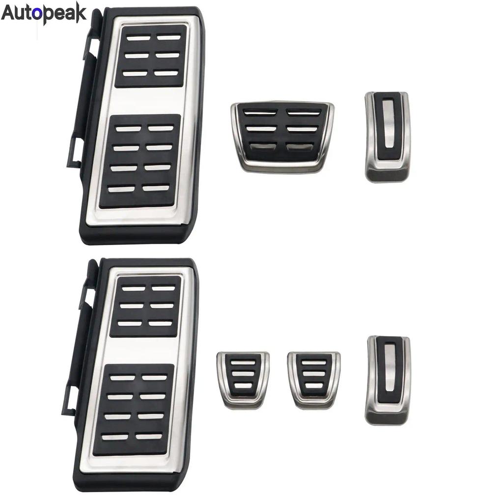 อุปกรณ์ตกแต่งรถยนต์สแตนเลส Accelerator เบรคเหยียบสําหรับ VW Golf MK7 5G GTI R Polo MK5 6R Passat B8 