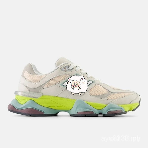 ผู้ชายผู้หญิงรองเท้าลําลองกีฬา Retro Y2K D Last NB 9060 กันกระแทกสวมใส่สีชมพูแอปริคอทสีเขียว [U9060G