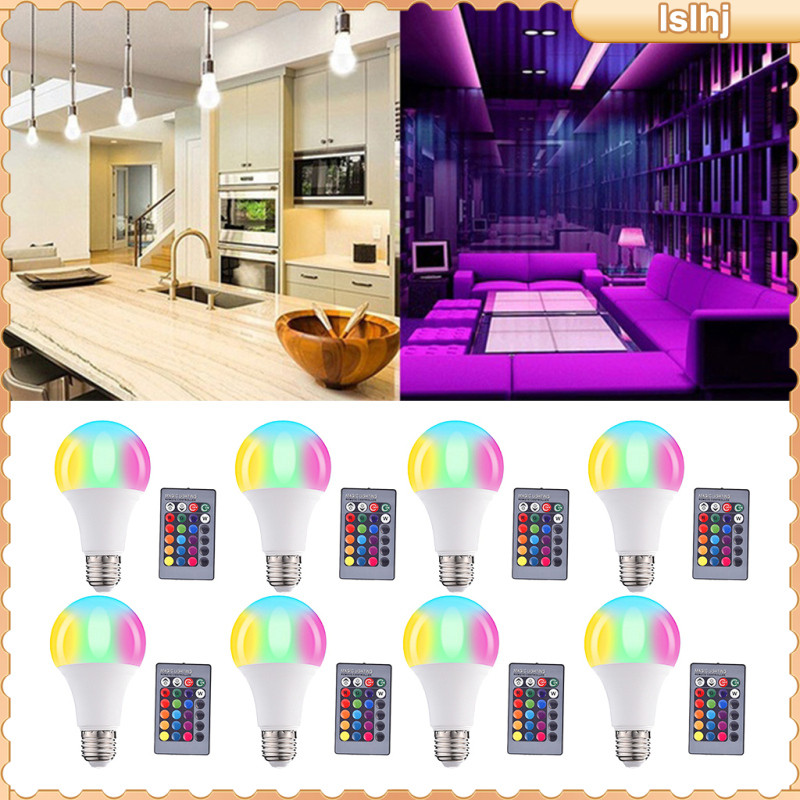 [Lslhj] E27 LED RGB/RGBW Filament Bulb พร้อมรีโมทคอนโทรลเปลี่ยนสีหลอดไฟสีหรี่แสงได้ RGB Light