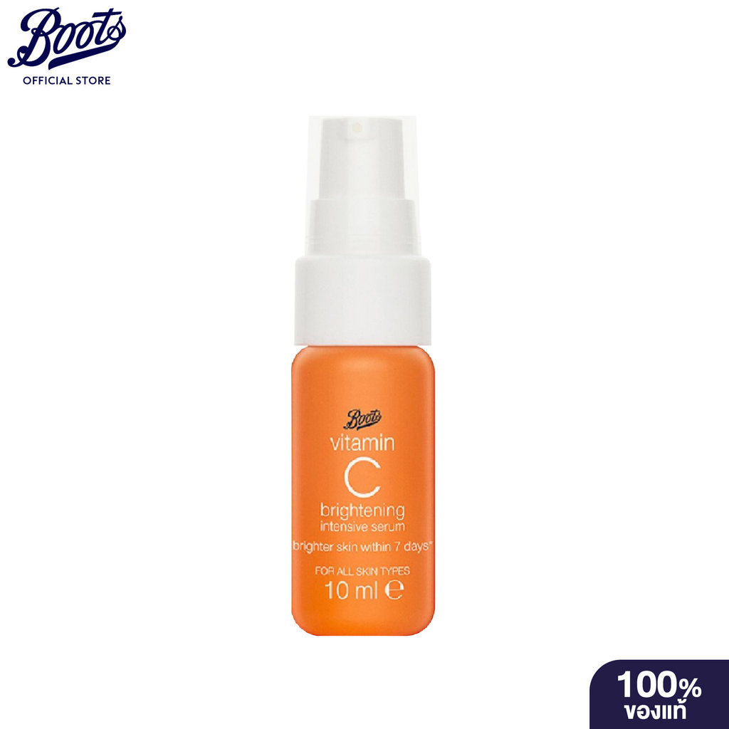 Boots Vitamin C Brightening Intensive Serum 10 Ml บู๊ทส์ วิตามิน ซี ไบรท์เทนนิ่ง อินเทนซีฟ ซีรั่ม 10 มล.