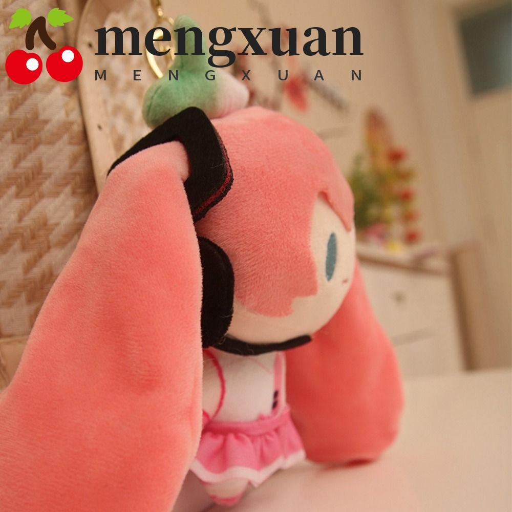 MENGXUAN ตุ๊กตา Hatsune Miku พวงกุญแจ, การ์ตูนรุ่น Q Hatsune Miku พวงกุญแจ, ตุ๊กตา Miku พวงกุญแจอะนิ