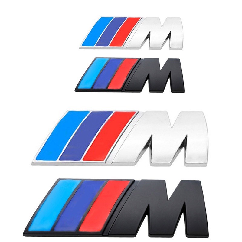 BMW M กีฬาโลหะสัญลักษณ์รถสติกเกอร์ป้ายปีกด้านข้าง Fender จัดแต่งทรงผมโลโก้สําหรับ BMW M3 4 M5 M6 M7 