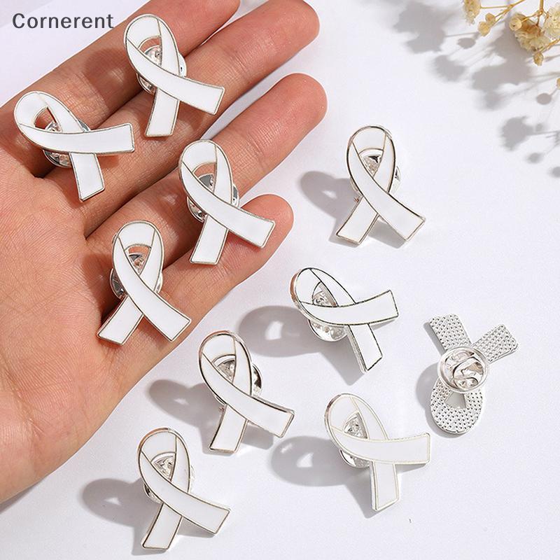1/5/10 ชิ้นสีดําสีขาวริบบิ้น Pin Badge เข็มกลัดงานศพ Memorial Pin เคลือบริบบิ้นสีดํา Badge Mourning 