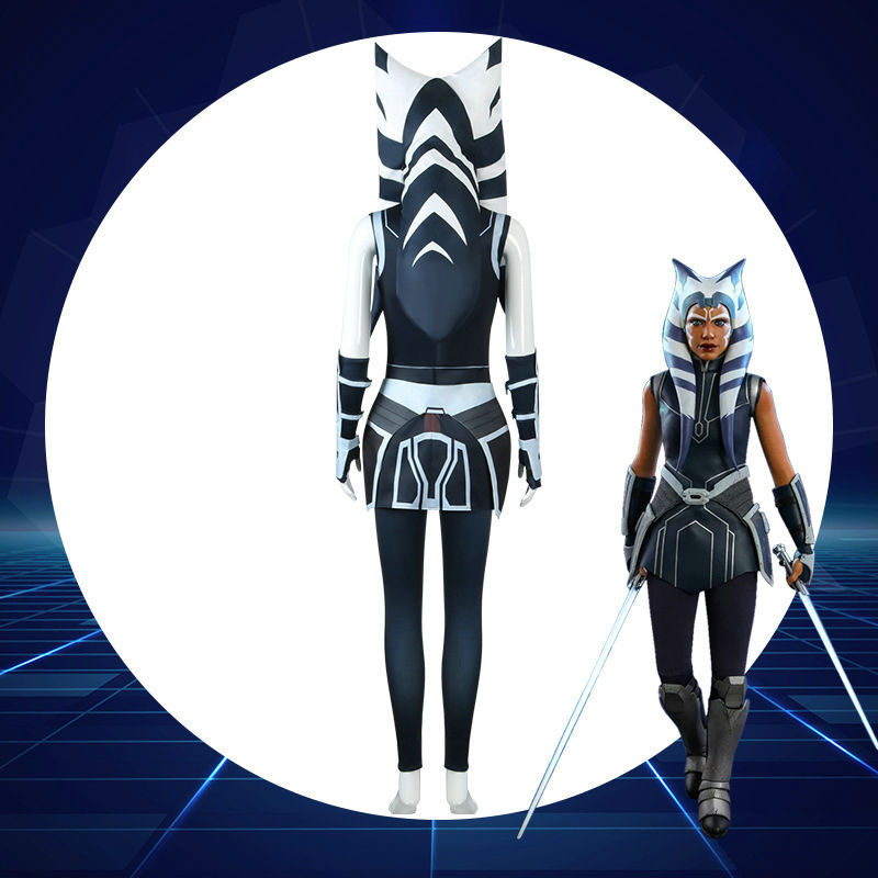 #Star Wars Clone Wars Ahsoka เสื้อผ้าครบชุด Ahsoka Tano เสื้อผ้าฮาโลวีน Star Wars Clone Wars Ahsoka 