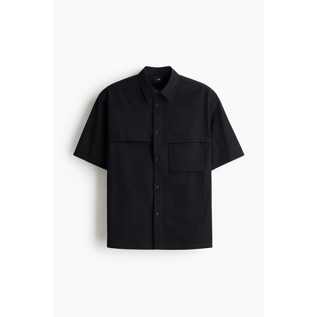 H&M قميص رجالي قطن واسع نصف كم — صورة 5