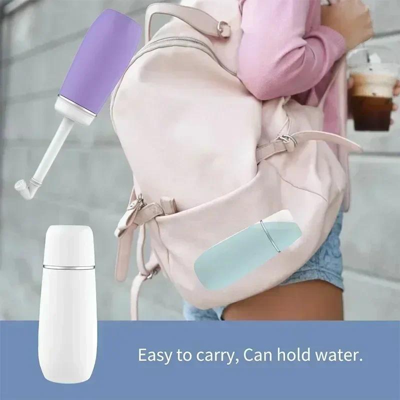 แบบพกพา Bidet Travel ขวดโถชําระล้างแบบใช้มือถือพร้อมหัวฉีดสเปรย์สําหรับสุขอนามัยทําความสะอาด Persona