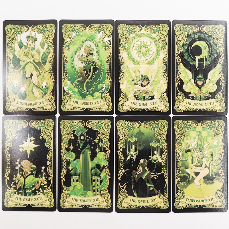 สินค้าขายดี The Wizard of Oz Tarot Board Game ร่องรอยสีเขียว The Wizard of Oz Tarot The Wizard of Oz