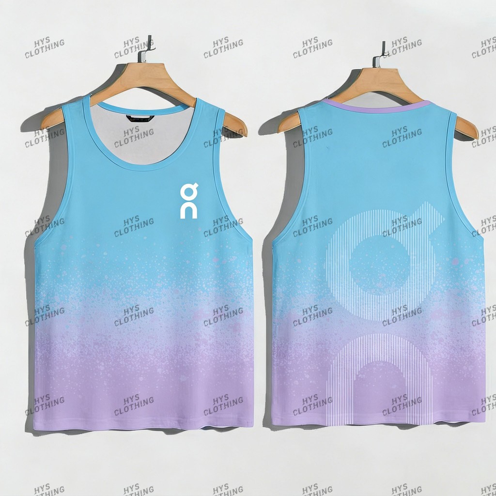 2026 HYS Particle Gradient เสื้อกั๊กแบดมินตัน Quick Dry Simple สีสัน Dry Fit แขนกุดสําหรับชาย 3D ฤดูร้อน Full Sublimation ขนาดใหญ่เสื้อกล้าม Man Top รหัส 02 SZ3X