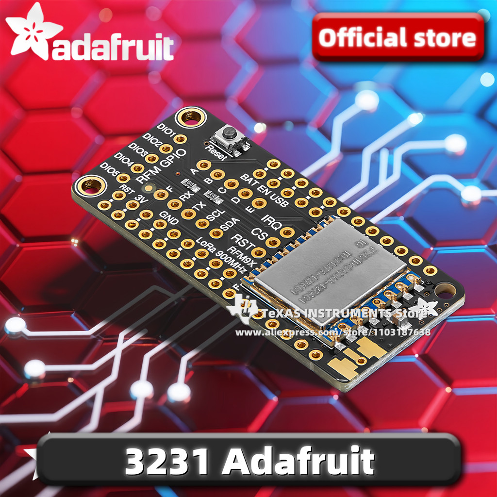 TI Official Adafruit LoRa Radio FeatherWing - RFM95W 900 MHz - RadioFruit (รหัสสินค้า: 3231)