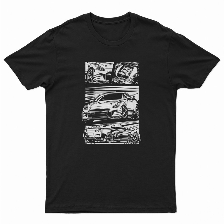 เสื้อสเวตเชิ้ตสไตล์การ์ตูน Skyline R35 Gtr
