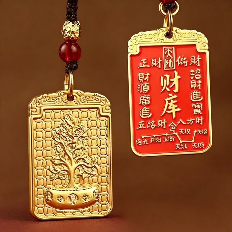 Bafanglai Cai Lucky Fortune Treas Token Dragon Tiger Mountain เครื่องประดับไพ่นกกระจอก Lucky Handmad