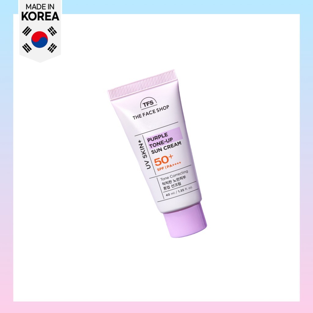THE FACE SHOP [ร้านหน้า] Purple Tone-Up Sun Cream, 40ml, 1pc / ครีมกันแดดเกาหลี / สูตร Tone-Up / ของ