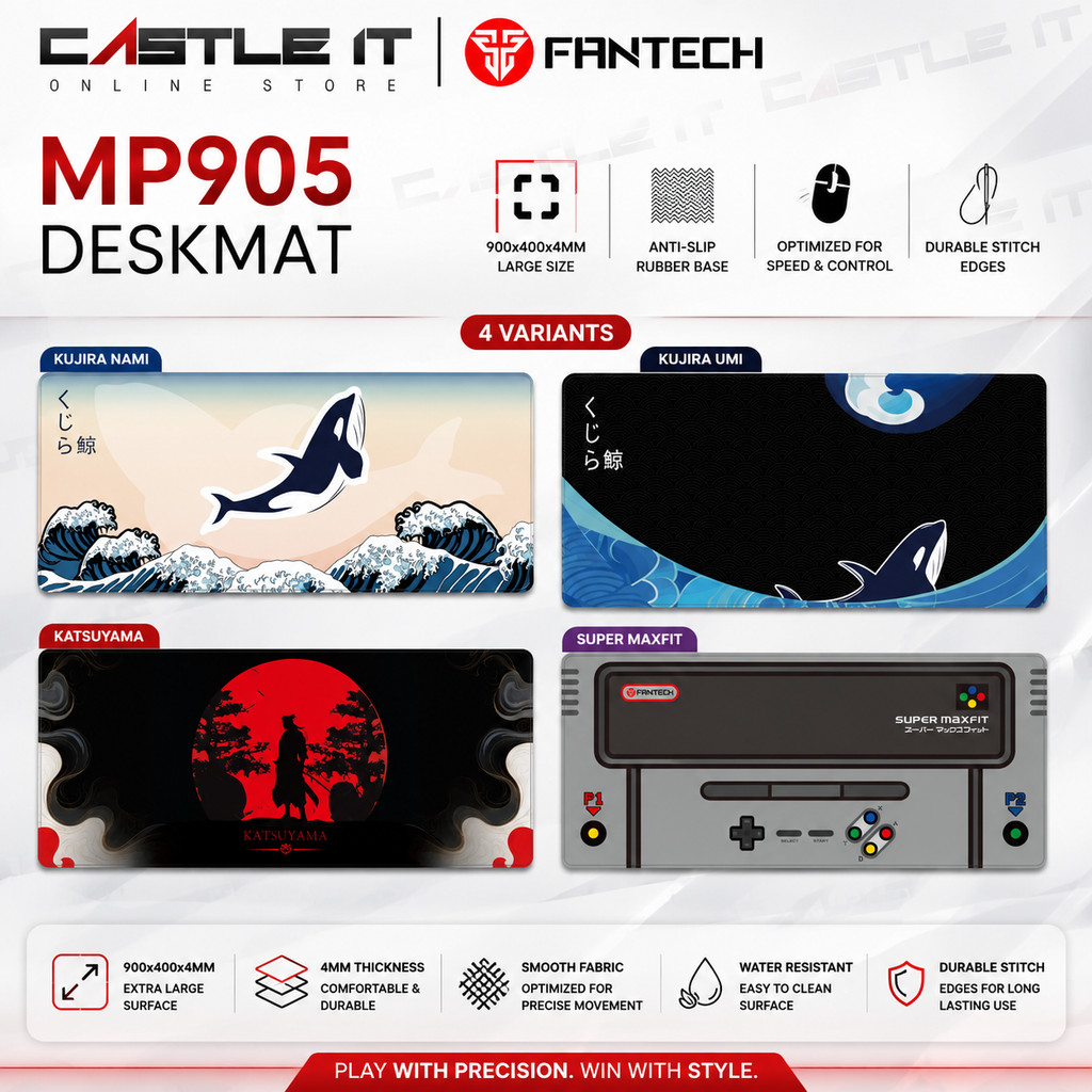Fantech MP905 ATO Kujira Nami Kujira Umi Katsuyama Super Maxfit แผ่นรองเมาส์สําหรับเล่นเกม 900x400x4