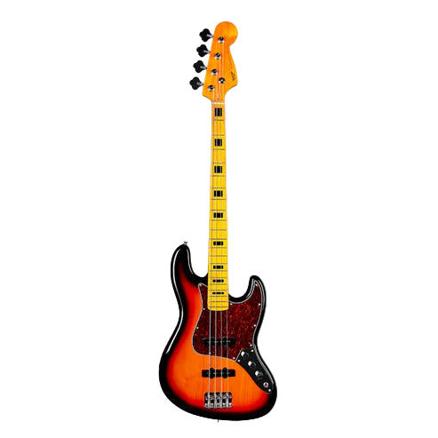 Sqoe JB4BS-300SB 4-Strings Jazz Bass Guitar Maple Fretboard - Sunburst
