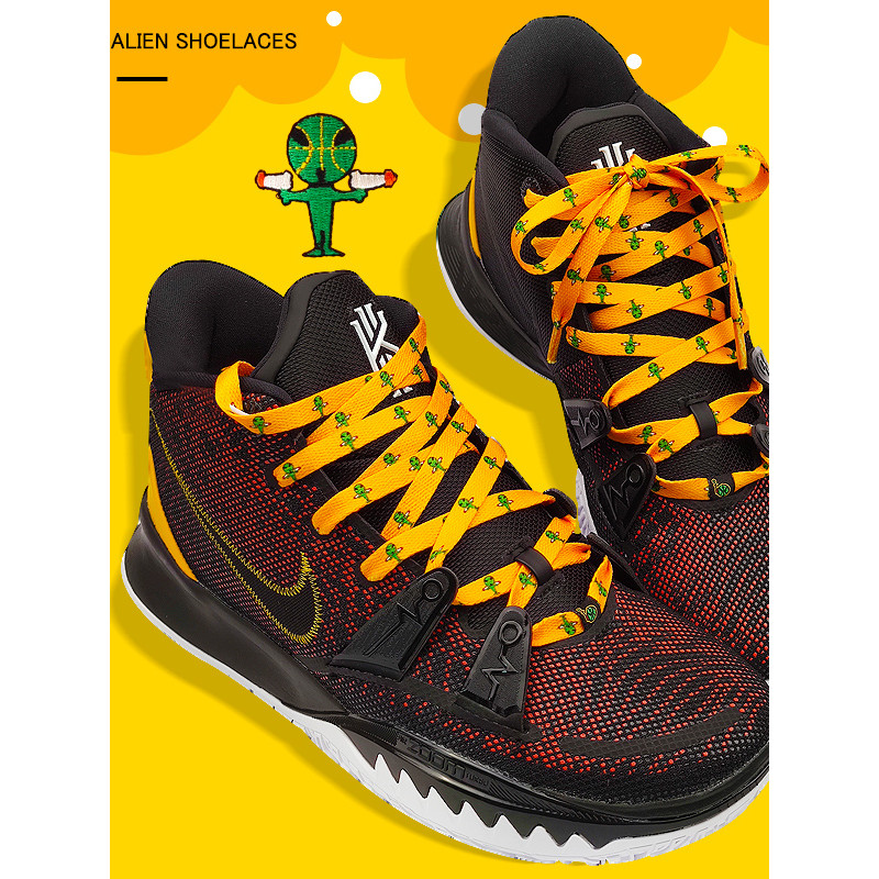 รองเท้า Yumei Matching Irving 7 Black Yellow EP Alien kyrie Shoelaces rayguns Shoelaces
