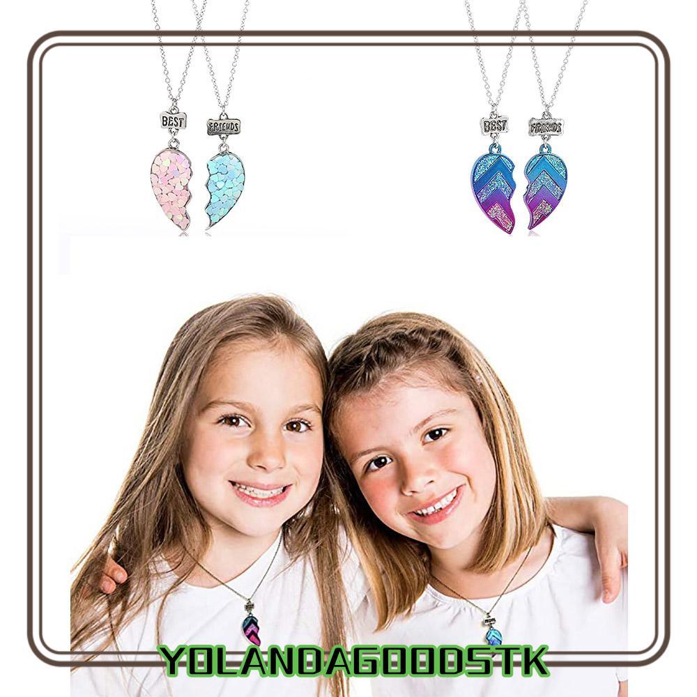 IYOLANDAGOODS1 2 ชิ้น/เซ็ตสร้อยคอเพื่อนที่ดีที่สุดผู้ชายผู้หญิงมิตรภาพ BFF Letter เด็กเครื่องประดับ