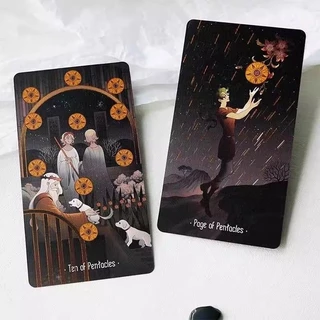 ดาวส่องสว่าง Night Oracle การ์ด 78 ไพ่ทาโรต์ Divination Edition FortuneTelling Deck Borad เล่นเกม Tarot Deck