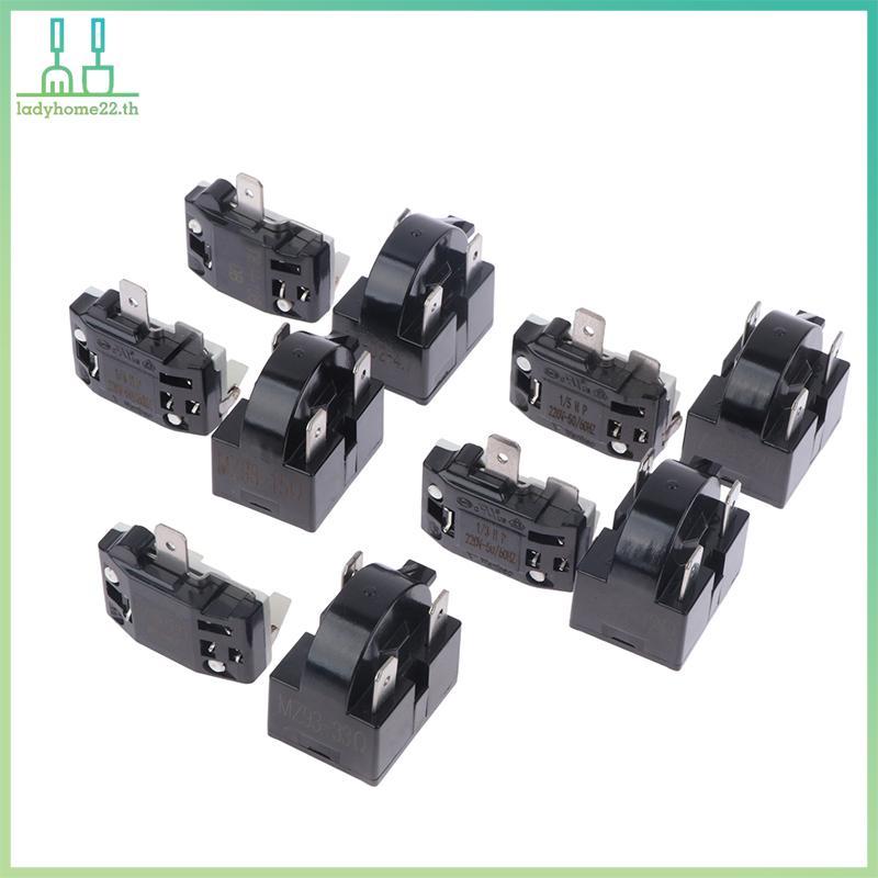 DOULLADY PTC Starter Relay ตู้เย็น Starter Relay ตู้เย็น Overload Protectorpatible พร้อมตู้เย็นpress