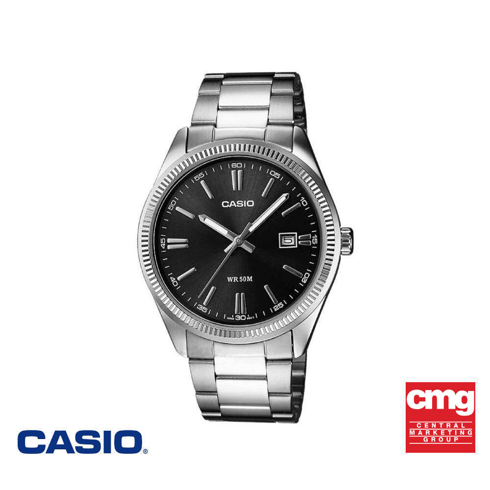 CASIO นาฬิกาข้อมือ CASIO รุ่น MTP-VD01G-1BVUDF วัสดุสเตนเลสสตีล สีดำ
