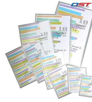 แฟ้มใส่เอกสาร แฟ้มสะสมผลงาน แฟ้มโชว์ B3 10ช่อง Slim Series ปกอ่อน/ SB-310