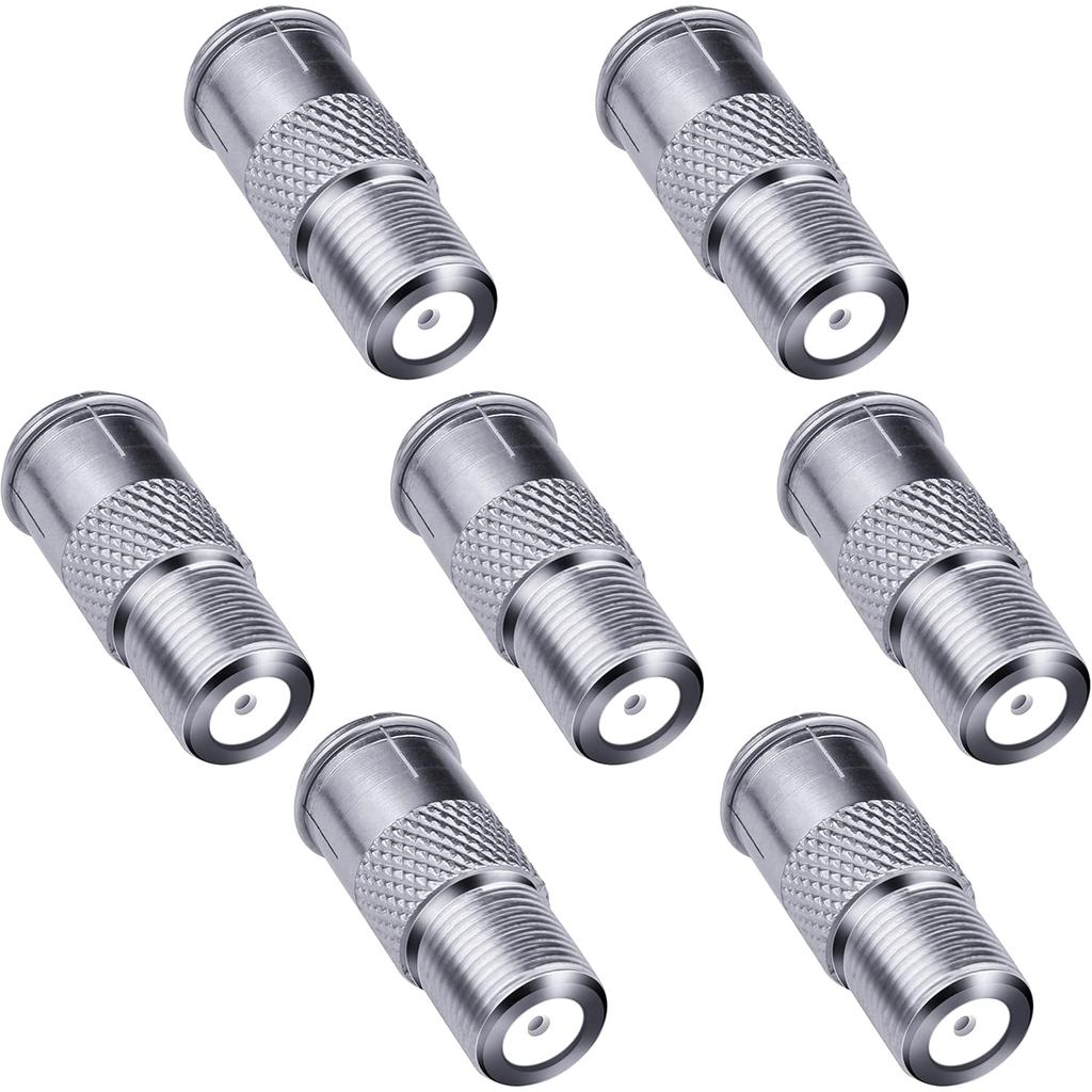 Coax Quick Connect Cable TV Connector 7 ชิ้น - Quick Connect Coaxial Push on Plug F Type Adapter สํา