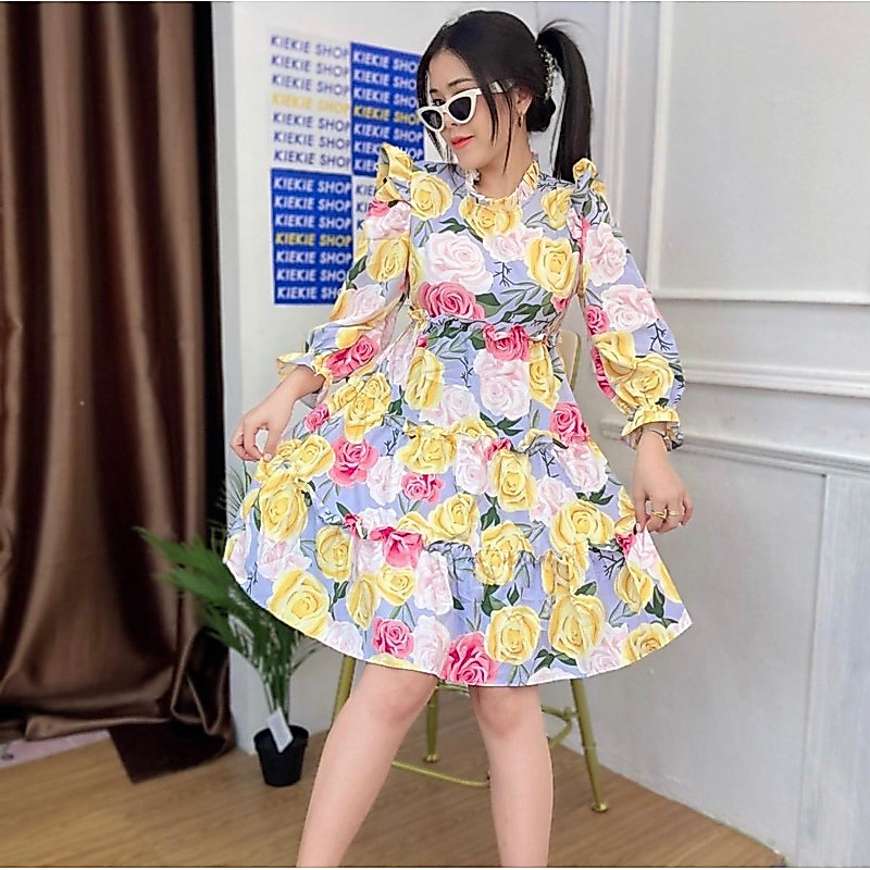 MA1604.2 เดรสลายดอกเล็กแม่อั้ม มาแล้วจ้า แพทเทิร์นสวยมาก รูปที่ 3