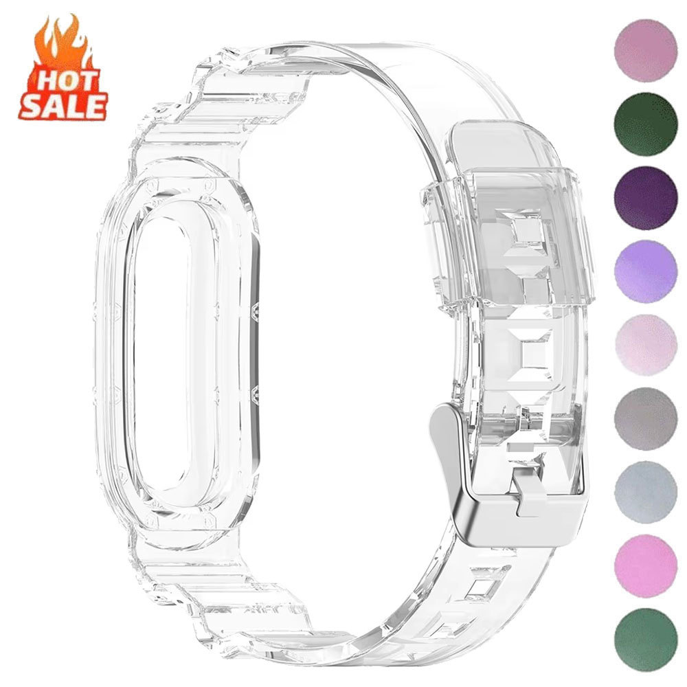 สายรัดกีฬา TPU และเคสสําหรับ Google Fitbit Air สายรัดข้อมือโปร่งใสสร้อยข้อมือ Correa กันกระแทกสําหรับ Fitbit Air อุปกรณ์เสริม